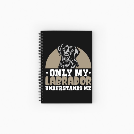 Labrador and like maybe 3 people Spiral Notebooks   Ruled Line