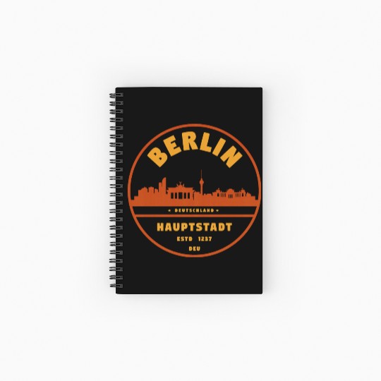 Berlin Germany Skyline Spiral Notebooks   Ruled Line