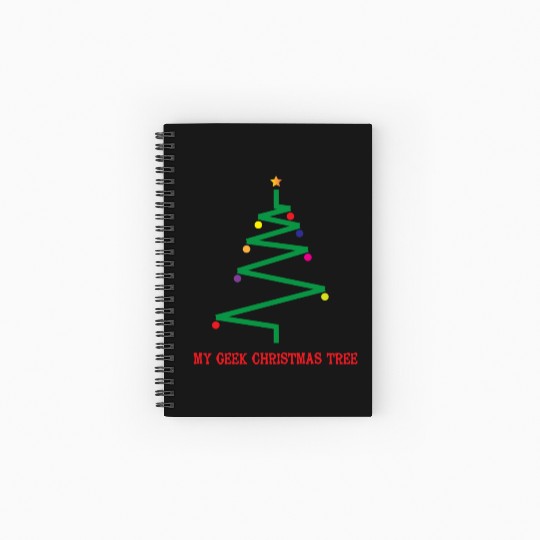 Geek Xmass Tree Spiral Notebooks   Ruled Line