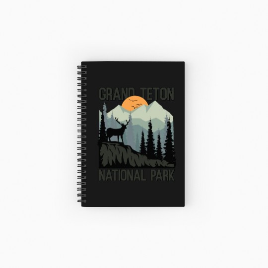 Grand Teton National Park Mountains Wilderness Spiral Notebooks   Ruled Line