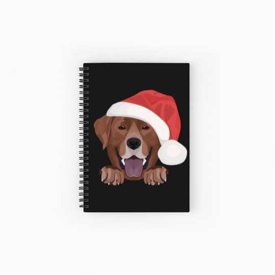 Labrador Merry Christmas Spiral Notebooks   Ruled Line