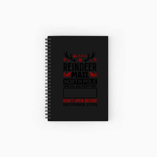 Reindeer Mail Spiral Notebooks   Ruled Line