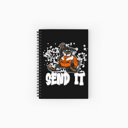Send It Ride Like You Stole It Snowmobile Spiral Notebooks   Ruled Line