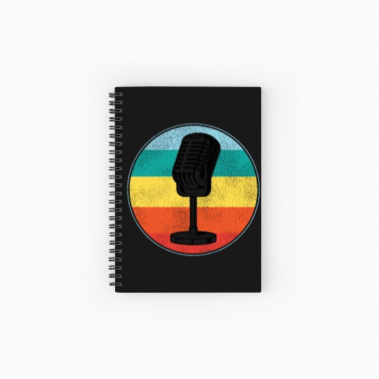 Karaoke Singer Microphone Vocalist Spiral Notebooks   Ruled Line