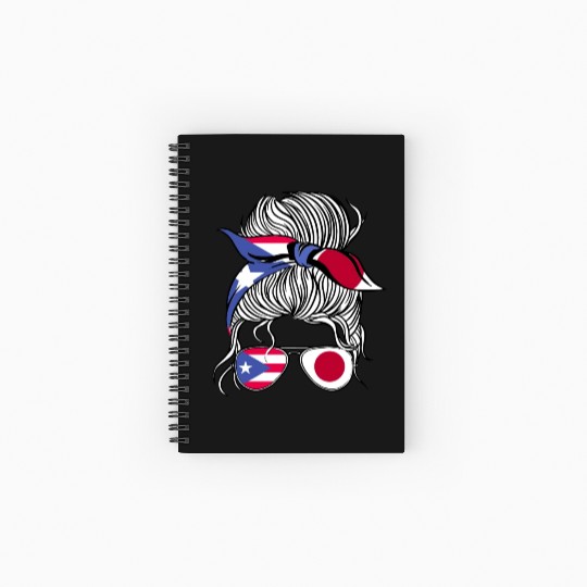 Puerto Rico Flag Japan Grown Women Girl Country Spiral Notebooks   Ruled Line