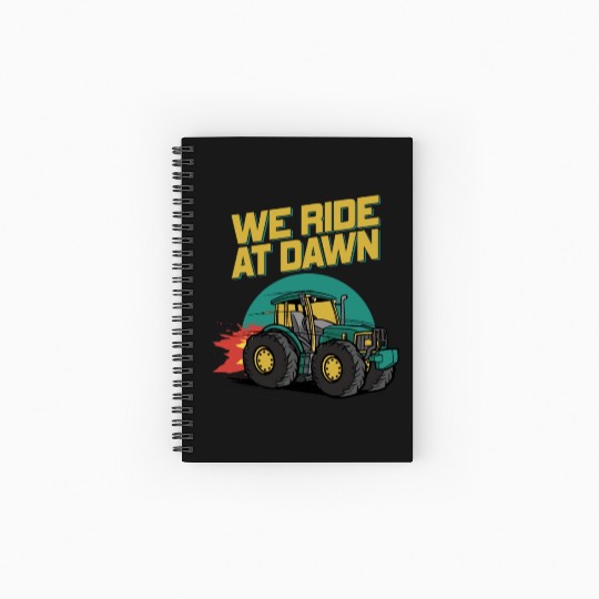 We Ride At Dawn Dad Lawn Mower Make Laugh Day Yard Spiral Notebooks   Ruled Line