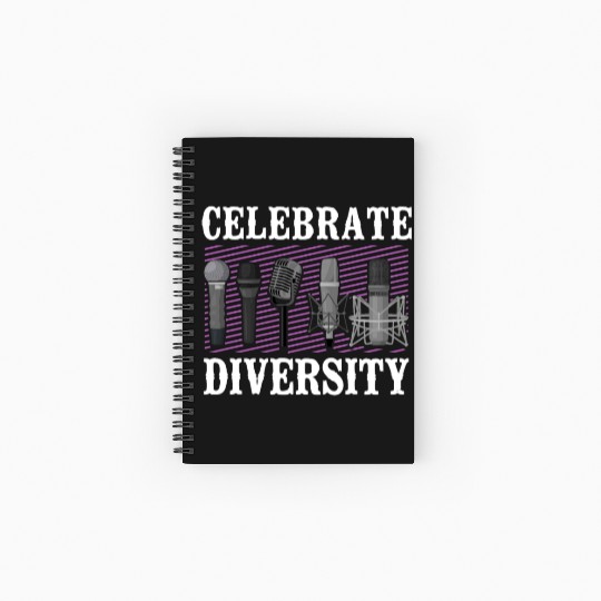 Karaoke Singer Microphone Vocalist Spiral Notebooks   Ruled Line