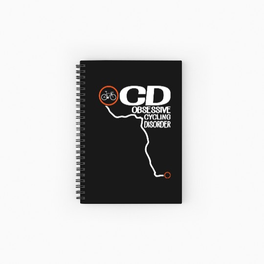 Obsessive Cycling Disorder Spiral Notebooks   Ruled Line