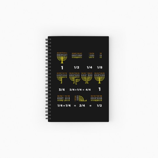Hanukkah Math Fractions Menorah Chanukah Teacher Spiral Notebooks   Ruled Line