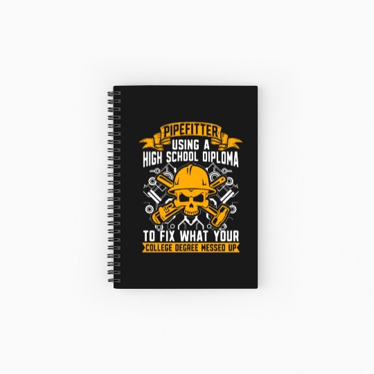 Pipefitter Using A High School Foreman Pipefitters Spiral Notebooks   Ruled Line