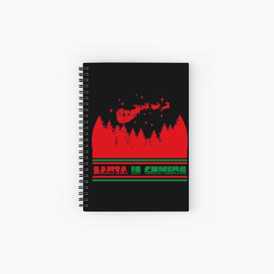 Santa is coming Spiral Notebooks   Ruled Line