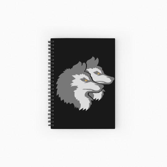 Team Logo Wolf Pack Spiral Notebooks   Ruled Line