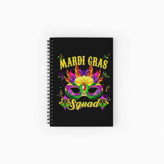 Mardi Gras Festival Celebration - Mardi Gras Squad Spiral Notebooks   Ruled Line