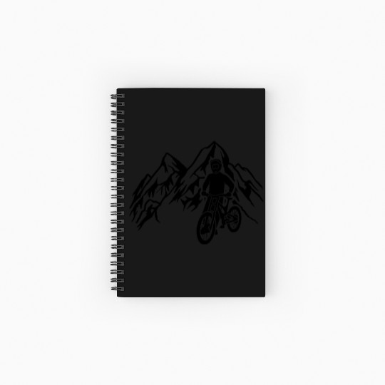 Mountain bike mountains cycling downhill Spiral Notebooks   Ruled Line
