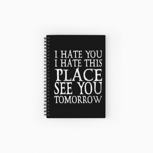 I Hate You I Hate This Fitness Gym Bodybuilding Spiral Notebooks   Ruled Line