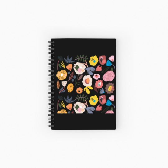 Autumn botanicals, floral elements, a vintage gift Spiral Notebooks   Ruled Line
