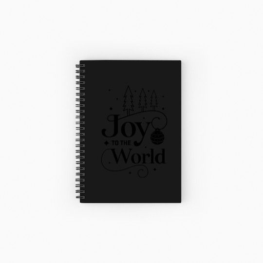 Joy to the World Christmas Presents Gift Ideas Spiral Notebooks   Ruled Line