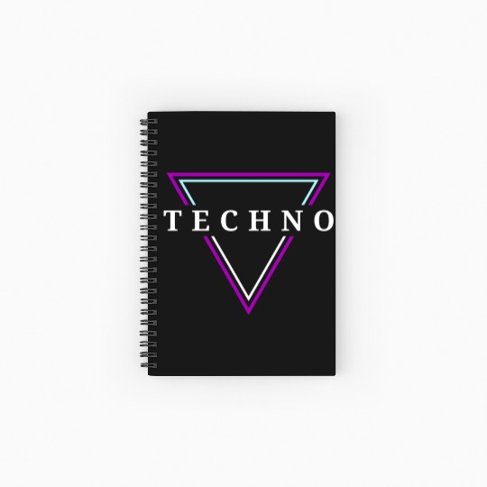 Techno House Party EDM Festival Goa Electro Rave Spiral Notebooks   Ruled Line