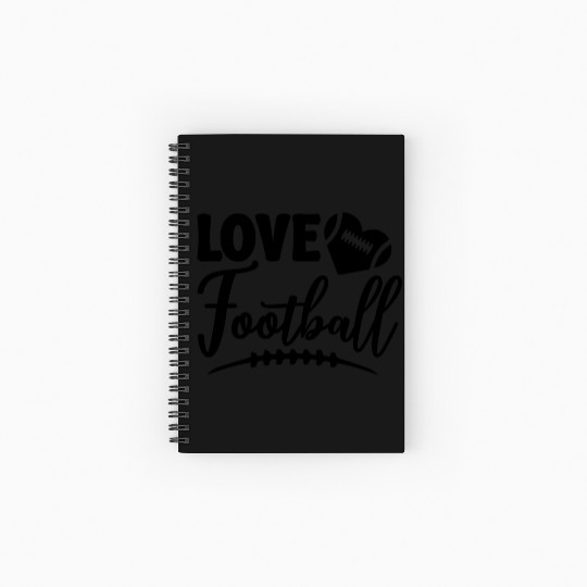 Love Football Game Day American Football Lovers Spiral Notebooks   Ruled Line