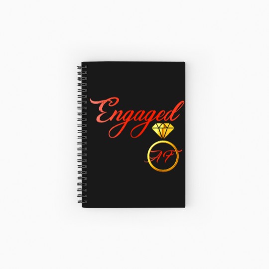 engaged af engagement valentines day Spiral Notebooks   Ruled Line