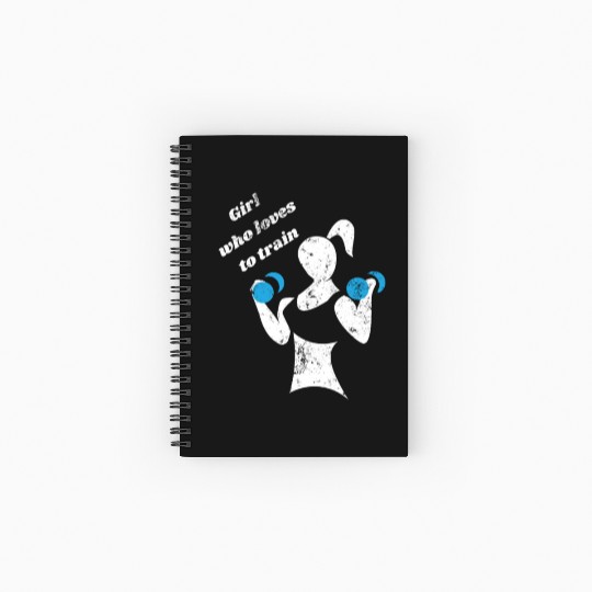 GYM Girl who loves to train Spiral Notebooks   Ruled Line