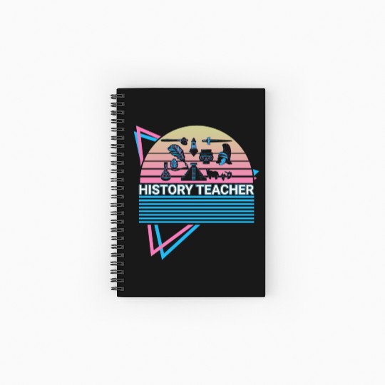 History Teacher Retro Spiral Notebooks   Ruled Line