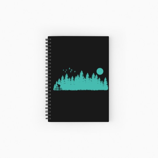 Cycling in Nature Fitness Spiral Notebooks   Ruled Line