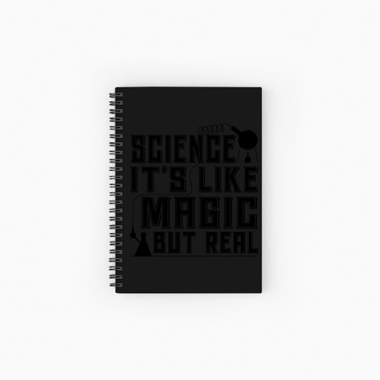 SCIENCE Magic Nerd Geek Teacher Student Gift Ideas Spiral Notebooks   Ruled Line