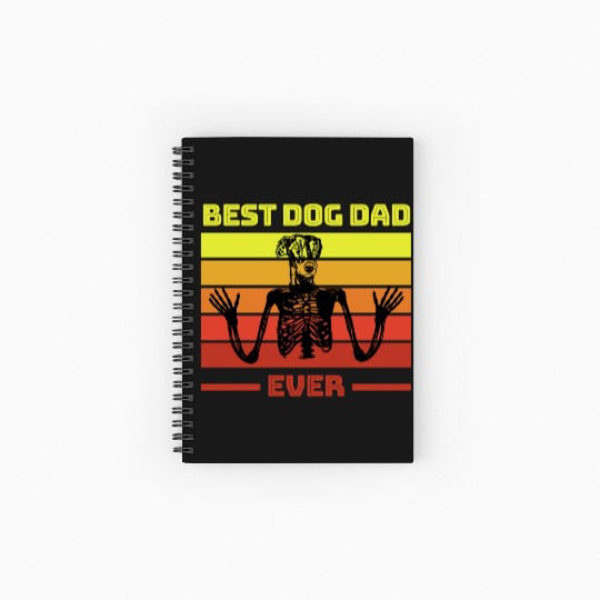 Best Dog Dad Ever Hunde Retro Spiral Notebooks   Ruled Line