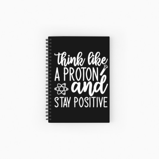 Proton Positive Nerd Geek Teacher Student Gifts Spiral Notebooks   Ruled Line