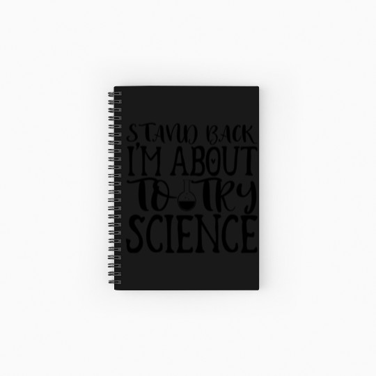 Stand Back Science Nerd Geek Teacher Student Gifts Spiral Notebooks   Ruled Line
