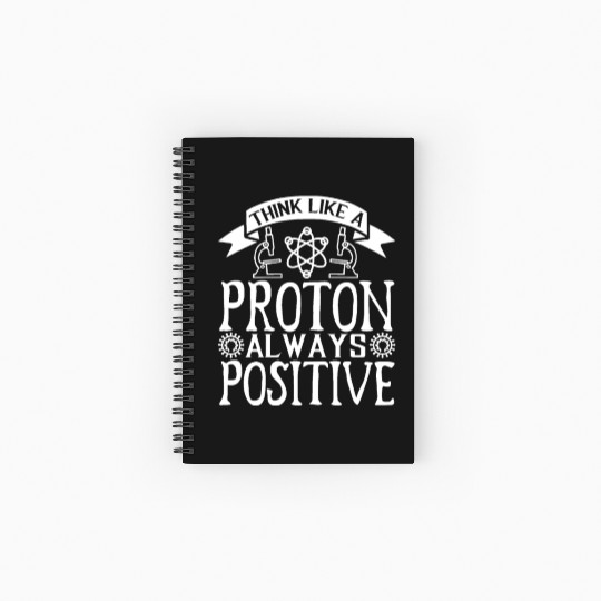Proton Positive Nerd Geek Teacher Student Gifts Spiral Notebooks   Ruled Line