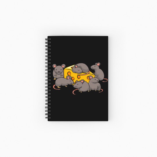 Cute Rats Cheese Lover Funny Rat Spiral Notebooks   Ruled Line