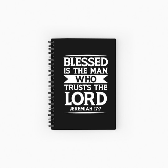 Bible Scripture Verse Jeremiah 17:7 Inspirational Spiral Notebooks   Ruled Line