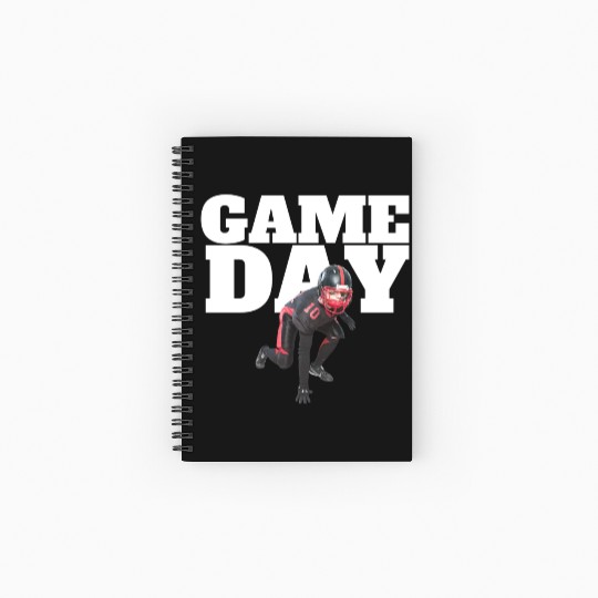 Game Day , Football Spiral Notebooks   Ruled Line Sunday Funday Spiral Notebooks   Ruled Line