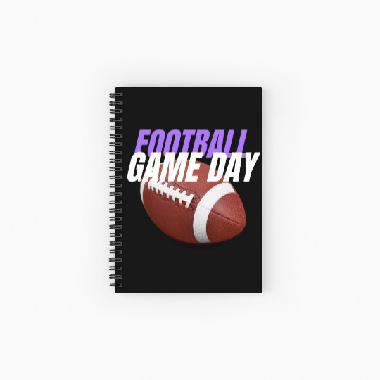 Football Game Day , Sunday Funday Football Season Spiral Notebooks   Ruled Line