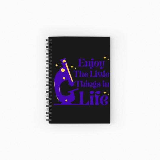 funny microscope, microbiologists biology nerd Spiral Notebooks   Ruled Line