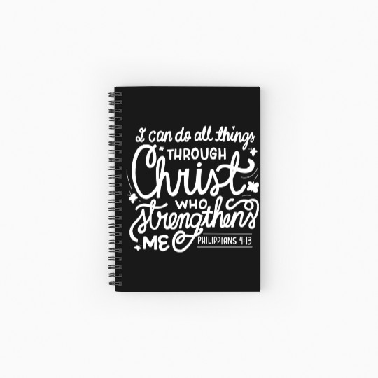 I Can Do All Things Through Christ Bible Vers Spiral Notebooks   Ruled Line
