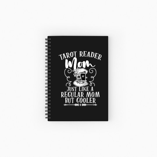 Funny Tarot Reader Mom Definition Tarot Card Spiral Notebooks   Ruled Line