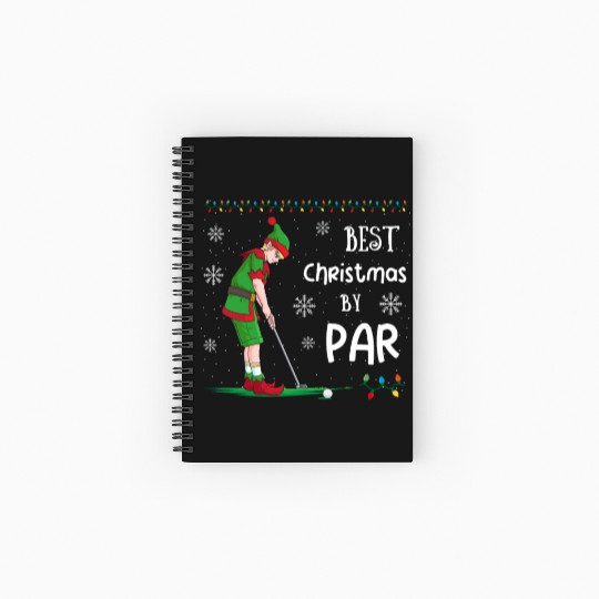 Golf Elf Pun Golfer Christmas Golfing Spiral Notebooks   Ruled Line