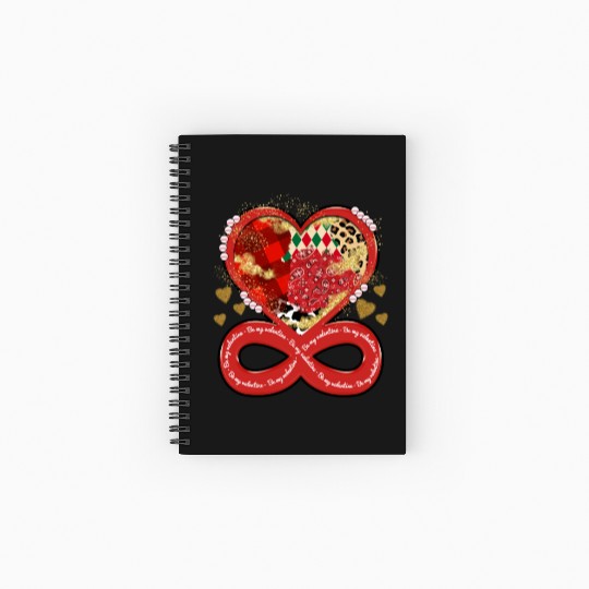 Be mine Valentine, Retro Valentine Spiral Notebooks   Ruled Line