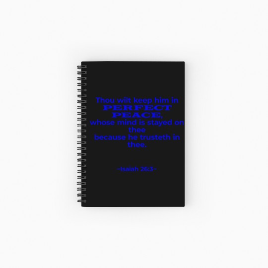 Isaiah 26:3 Spiral Notebooks   Ruled Line