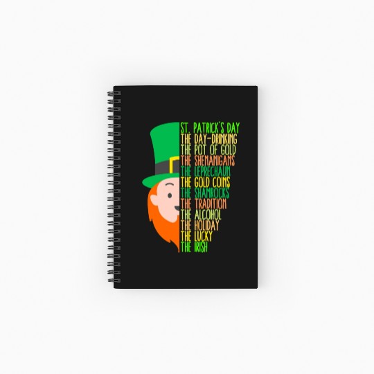 St Patrick's Day Drinking Shenanigans Irish Spiral Notebooks   Ruled Line