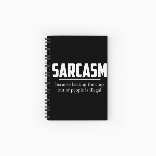 BEATING IS ILLEGAL SARCASTIC Spiral Notebooks   Ruled Line