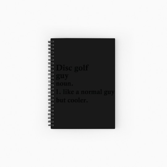 Disc Golf Guy Funny Golfing Definition Spiral Notebooks   Ruled Line