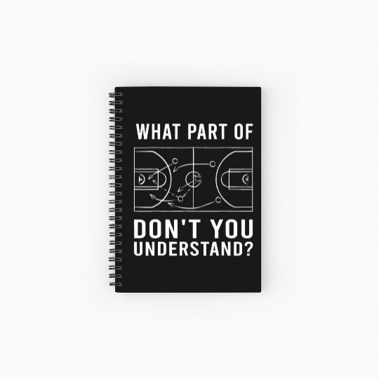 Funny Basketball Coach For Men Women Tactic Diagra Spiral Notebooks   Ruled Line
