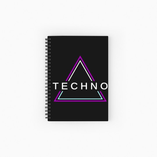 Techno House Party EDM Festival Goa Electro Rave Spiral Notebooks   Ruled Line
