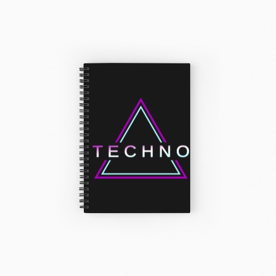 Techno House Party EDM Festival Goa Electro Rave Spiral Notebooks   Ruled Line