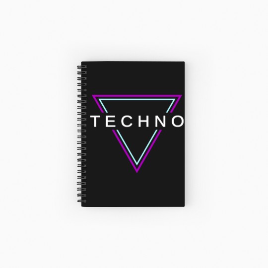 Techno House Party EDM Festival Goa Electro Rave Spiral Notebooks   Ruled Line