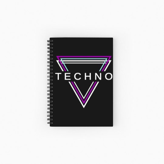 Techno House Party EDM Festival Goa Electro Rave Spiral Notebooks   Ruled Line